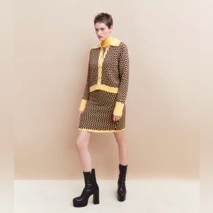 ZARA GEOMETRIC KNIT JACQUARD SWEATER